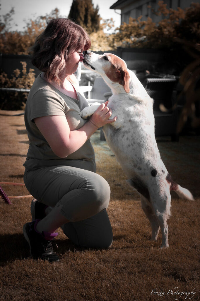 Karine pet-sitter avec chien